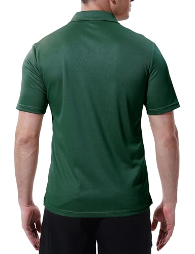 Image of Rdruko Men's Polo Shirts Short Sleeve Quick Dry Outdoor Golf Sports Shirts with Pocket