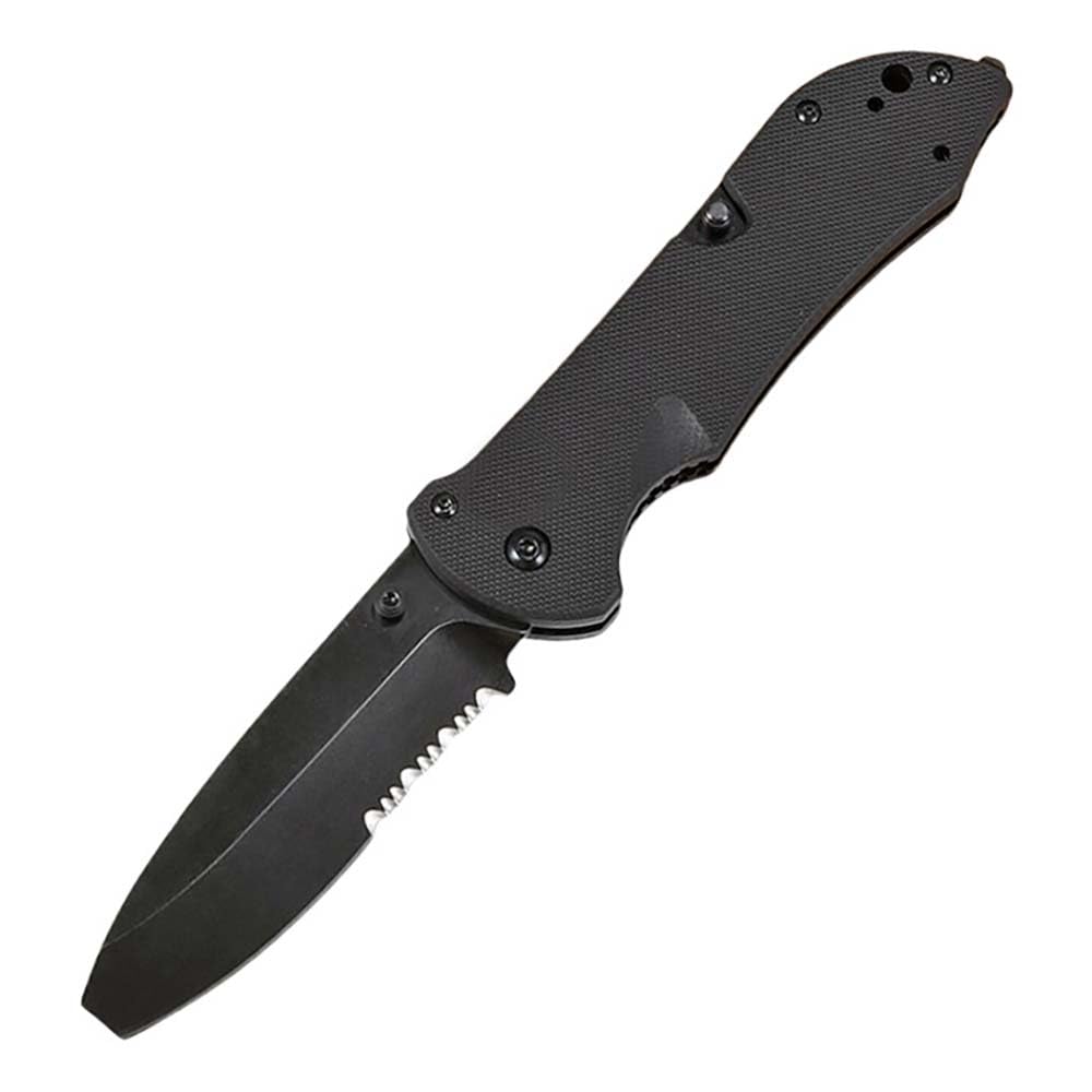 Klappmesser 8" Schwarze Taschenmesser aus edelstahl mit G10, Edc Outdoor Messer Survival Jagdmesser, Neck knife Tanto Tragbare Camping messer, faltmesser Angeln, multi tool schneider, Universalmesser
