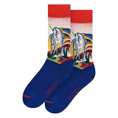 MuseARTa Socken aus Baumwolle mit dem Gemälde Blue Horse I des Künstlers...