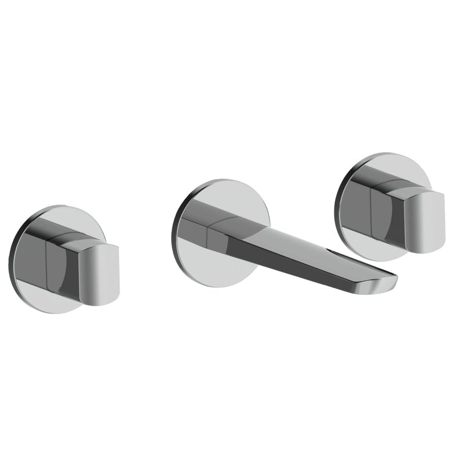 Rubinetto Gruppo Lavabo Lavandino Bagno 3 Fori Incasso a Muro Mis cromo di Palazzani Rubinetterie
