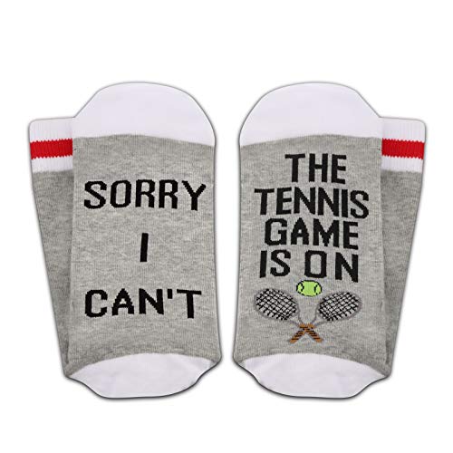 2PAIRS Novelty Tennis Lover Socks Sorry I Can't The Tennis Game Is On Great Gift For Tennis Fans Tennis Player3