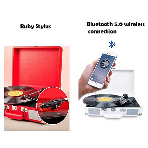 Tourne-Disque, Tourne-Disque Vintage à entraînement par Courroie à 3 Vitesses avec Lecteur de Vinyle avec stéréo… - Les Beatles, Paul McCartney, John Lennon, RIngo Starr, George Harrison Tourne-Disque, Tourne-Disque Vintage à entraînement par Courroie à 3 Vitesses avec Lecteur de Vinyle avec stéréo… – Image 7