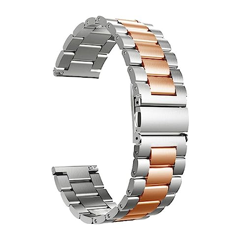 HMFang Stainless Steel Strap Compatible With Fossil GEN 6 44mm GEN6 Metal Band Compatible With Fossil GEN 5E 44mm/GEN 5 LTE 45mm Smartwatch Watchband Bracelet(Silver rose)