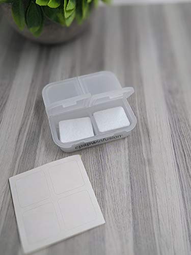 CPAP Infusion Adapter Replacement Refill Pads for Essential Oils - Includes A Storage Container for Up to 20 Refill Pads, 4 Blank Labels and Microfiber Absorbent Replacement Oil Pads (10 Refill Pads) - Thumbnail 7
