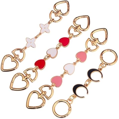 DBlosp Bag Extender Chain Purse Strap Extenders, Looks Cute Strap Purse Chain Accessories Purse Straps Shoulder Cross Body Replacement Straps(4 PCS) Cover