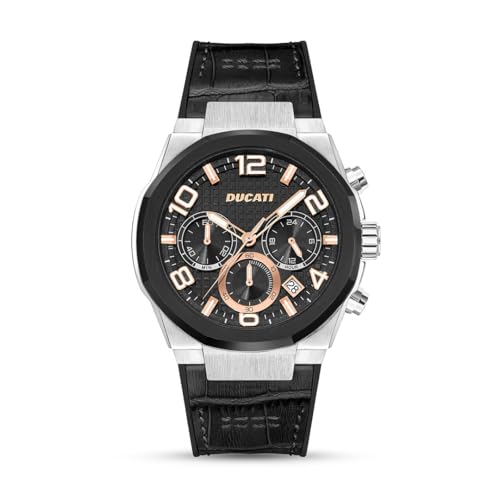 Ducati Orologio analogico da uomo con quadrante nero-DTWGC0001102