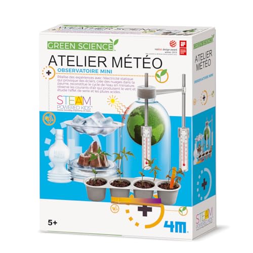 4M Green Science Atelier Météo Enfant – Coffret d’expériences météorologiques – Jeu...