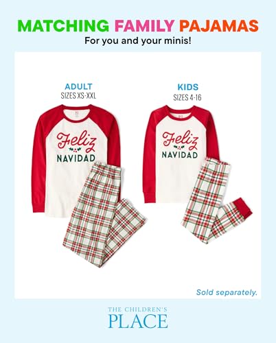 Image of The Children's Place Family Matching Holiday Long Sleeve Pajama Sets, Cotton