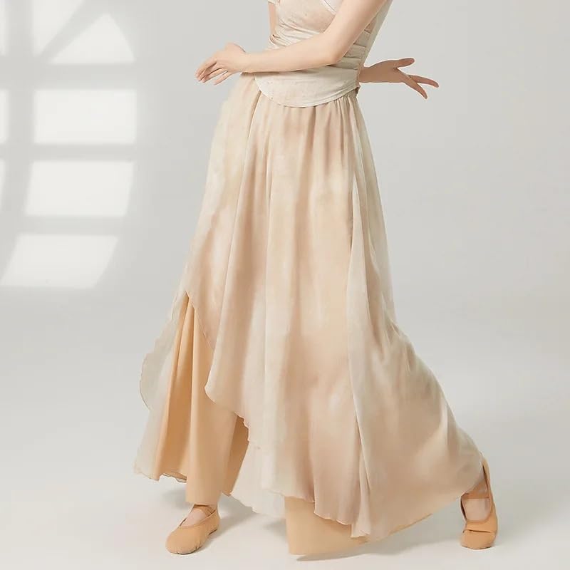 Pantalones de Baile Culottes Sueltos Pierna Ancha Ropa de Escenario for Mujer