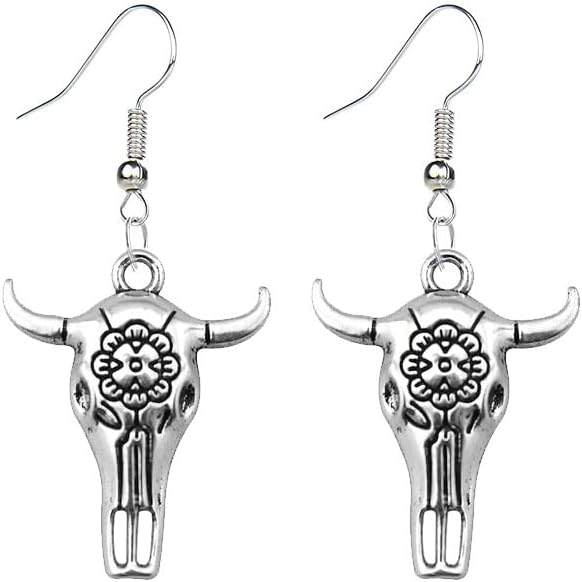 ONLYJUMP Cowlady Western Earrings for Women Vintage Western Cowlady Earrings Cowlady Hat Earrings Lucky Horse shoe Dangle Drop Earrings Rodeo Earrings Jewelry Gifts