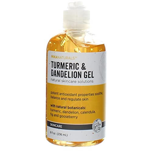 Mika Naturals Turmeric & Dandelion Gel - Soothe, Balancing & Regulate Skin (8 Ounces) #TOP3