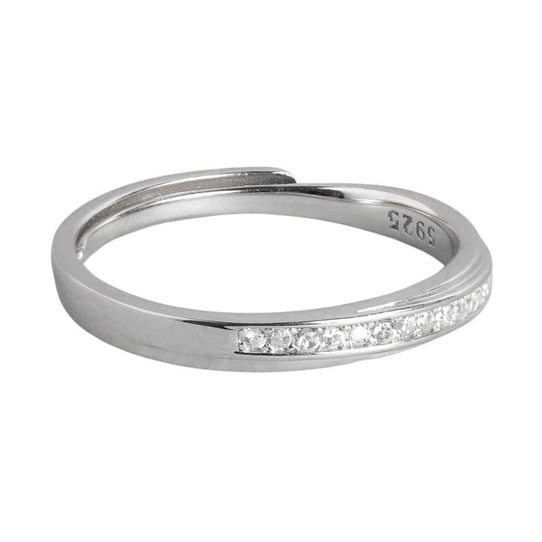 925 Sterling Silver Studded Ring | Gift for Women & Girls | With Certificate of Authenticity and 925 Hallmark