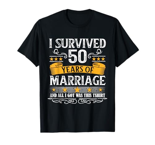 50th Wedding Anniversary Shirt Couples Husband Wife 50 Years T-Shirt