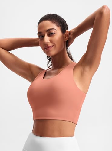 Image of Sports Bras for Women Criss-Cross Back Padded Workout Tank Tops Medium Support Crop Tops for Women