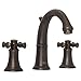 American Standard 7420821.224 Portsmouth Widespread Lavatory Faucet with Lever Handles and Pop-Up Drain, Mid Arc, Oil-Rubbed Bronze