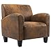 vidaXL Chaise Fauteuil de Salon Chaise de Salle de Séjour Siège de Bureau Maison Chaise de Chambre à Coucher Intérieur Similicuir Daim