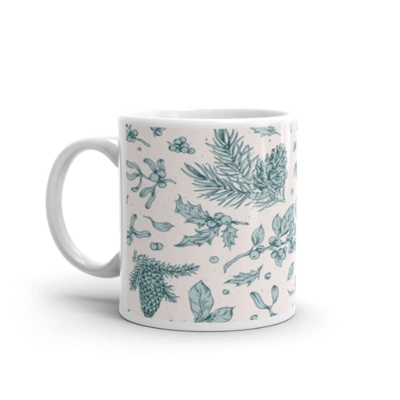 RISH Coffee Tea Mug Ceramic 350 ml | Floral Name Design Printed Cups