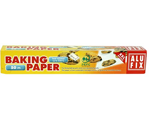 ALUFIX Backpapier, weiß, 40cm breit, mit Sägekante, 50m