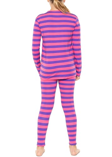 Image of STRETCH IS COMFORT Girls 2 Piece Hoodie Short Sleeve Long Sleeve Crew Neck Top and Leggings Set Kids Thermals Underwear Set