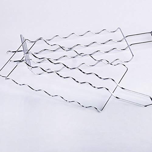 Cesto para grelhar salsichas de churrasco da Homozy para 6 cachorros-quentes, metal