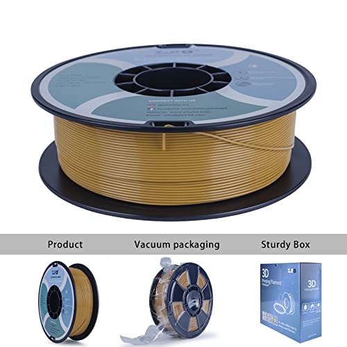 Image of ZIRO 3D Printer Filament, 1.75mm PLA Filament, Plastic Reel 2.2lbs, Brown | Fit for Most FDM 3D Printer, 1.75mm 1KG Spool, Dimensional Accuracy + /-0.03mm, Colorful PLA FilamenT