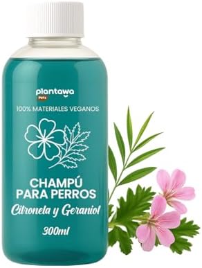 PLANTAWA Champú para Perros Citronela y Geraniol 300 ml | Cuidado...
