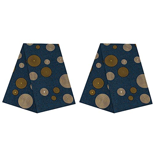 Tissu africain wax en polyester de 12 yards pour robe de soirée chic