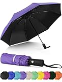 Seniny Windproof Travel Umbrella, Automatic Umbrellas for Rain, Portable & Compact for Backpack, Strong UV Umbrella for Protection, Folding Small for Car, Sun Umbrellas for Walking