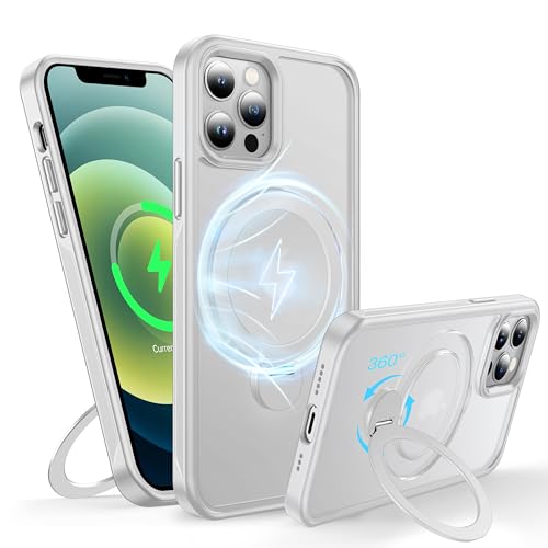 Coque silicone iPhone 12 Pro anneau rotatif résistant aux chocs militaires