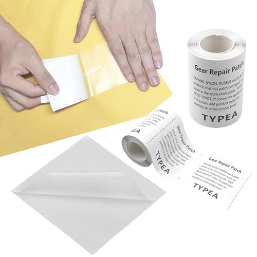 REBECASKYENS Juego de 5 parches de reparación transparentes, adhesivos de reparación para piscinas, botes hinchables, piscinas infantiles, chubasquero, colchón de aire, cama de aire, tienda de campaña