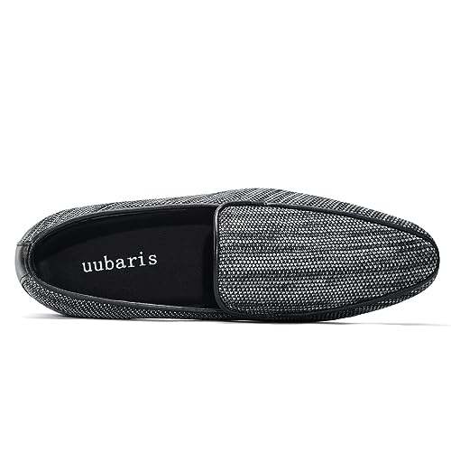 Image of UUBARIS Mens Loafers Dress Slip On Driving Classic Tuxedo Suit Shoes Asphalt Size 14