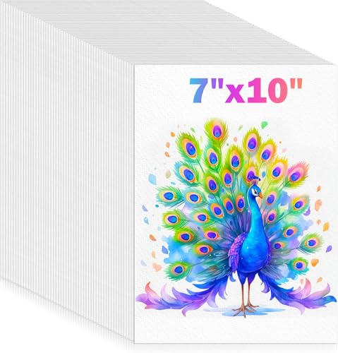 Image of 128 Sheets Watercolor Paper,7 inchx10 inch Water Color Paper, Art Supplies for Kids | 140lb /300gsm Cold Press Art Paper Artist Acrylic Painting Supplies for Watercolors, Paint Set, Colors, Sketchbook, Journal
