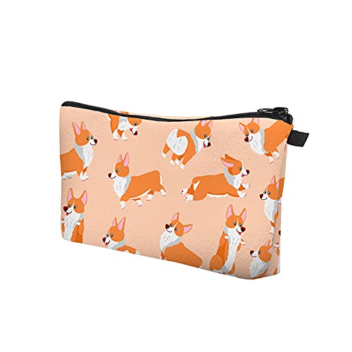 Cosmetic Bag Corgi Makeup Bags for Women Travel Bags for Toiletries Waterproof, Small makeup Pouch (Corgi-01)