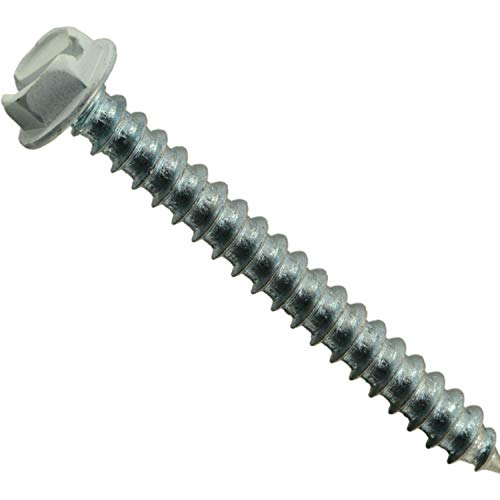Tornillos para chapa color blanco 502225 idóneos para instalar canalones