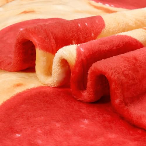 Image of Bnuitland 71 Inches Pizza Funny Blanket, 300 GSM Double Sided Giant Funny Novelty Realistic Food Blanket for Adults and Kids, Super Soft Flannel Throw