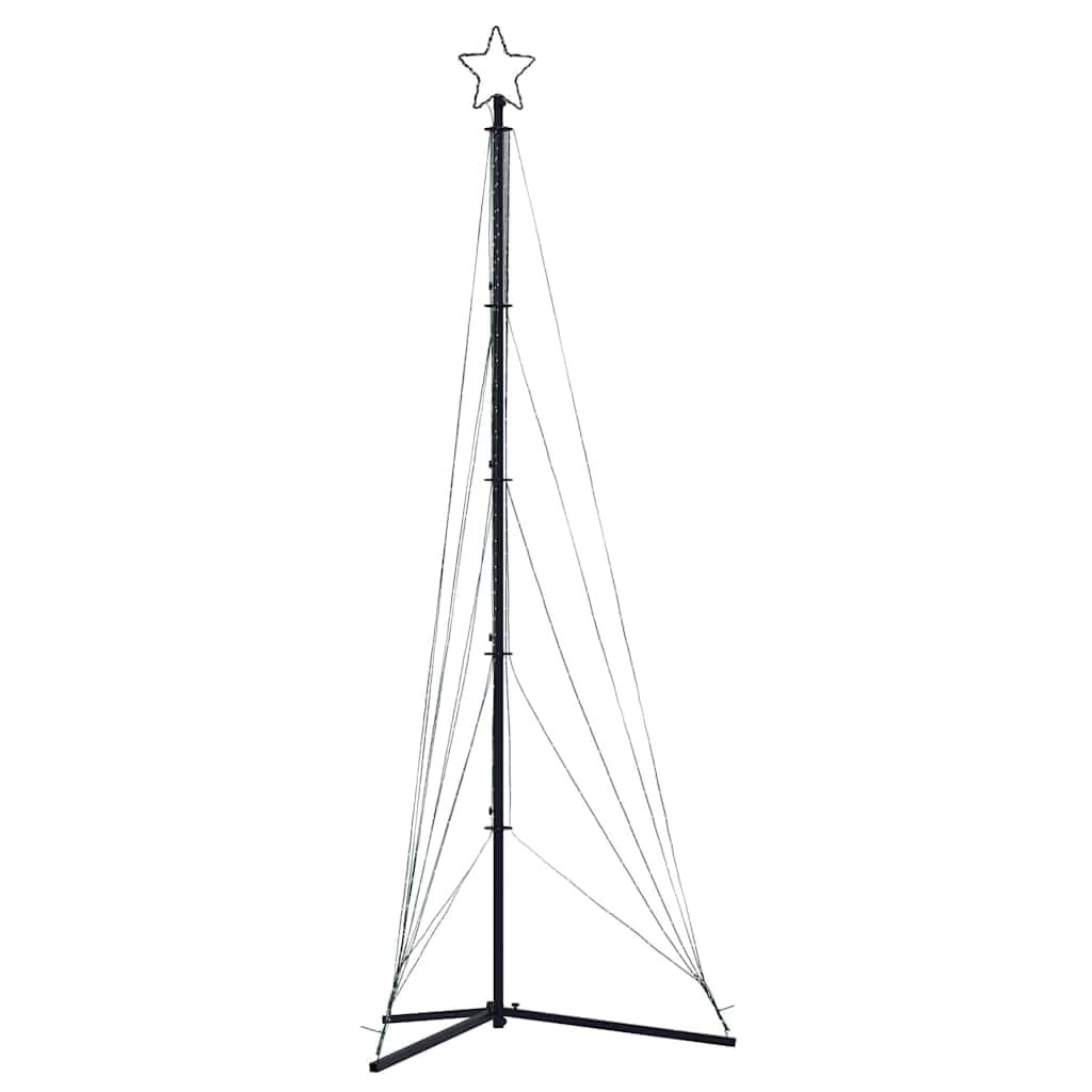 Choinka LED zimna biel, 302 cm, 525 diod LED, 8 efektów świetlnych, IP44, do użytku wewnątrz i na zewnątrz, z gwiazdą
