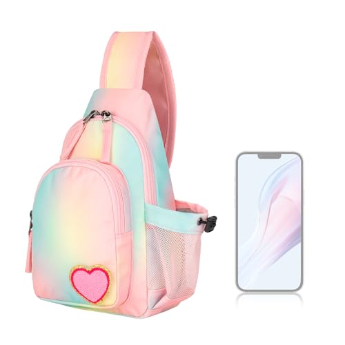 Choco Mocha Girls Sling Bags Kids Crossbody Bag for Girls Kids Sling Bags Ages 8-12 Girl Purse Christmas Purses Gifts, Candy Pink