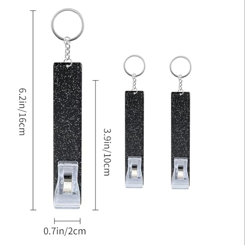 Image of 3PCS Credit Card Puller, Cute Debit Bank Card Grabber for Long Nails ATM Keychain Women with Plastic Clip