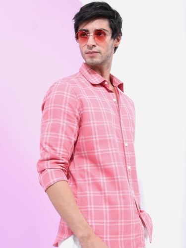 Image of Highlander Cotton Blend Men Shirt, Regular Fit