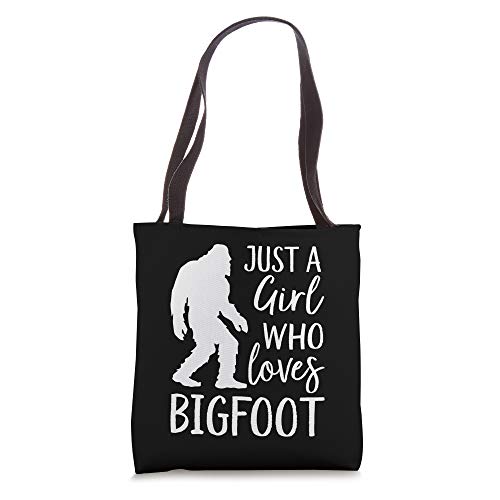 Just a Girl Who Loves Bigfoot Funny Bigfoot Lover Gift Tote Bag