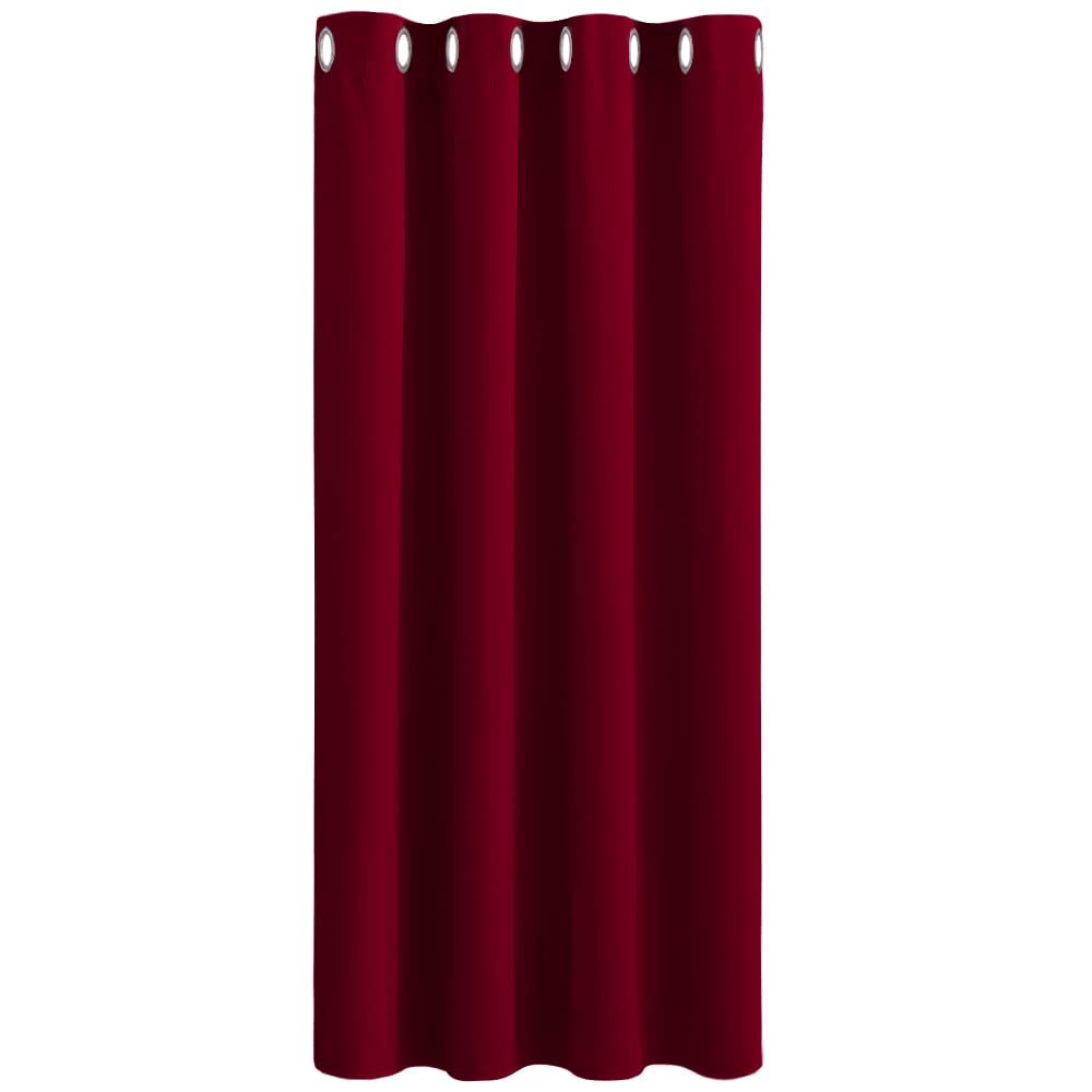 PONY DANCE Tenda Finestra Decorazioni Tende Natalizie per Interni Tende Camera da Letto Tende Oscuranti con Anelli Tenda Termica Isolante 1 Pannello L 132 x A 158 cm, Rosso
