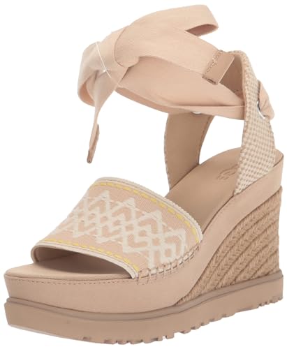 UGG Abbot Ankle Wrap, Sandalias con cuña Mujer, Driftwood, 39 EU
