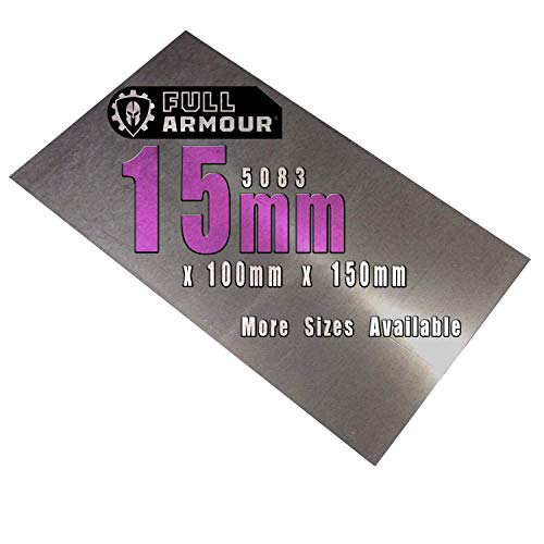 Placa de aluminio de 15 mm, grado 5083 (100 mm x 150...