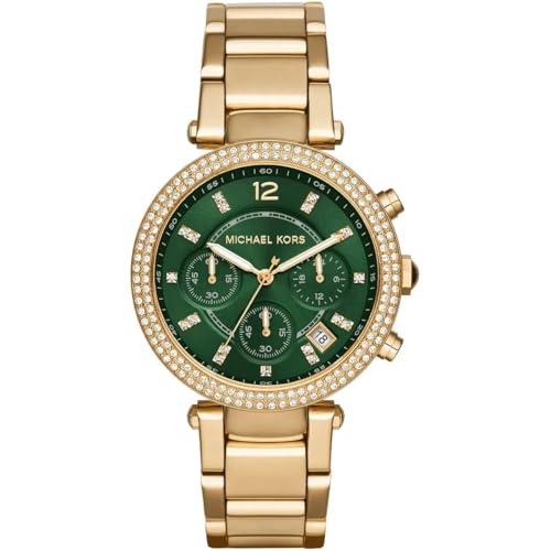 Image of Michael Kors Parker Green Dial Steel Women's Watch MK6263