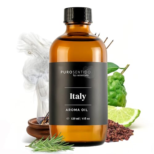 PuroSentido Italy Aroma Oil (120 ml) - Luxury Fragrance Oil for Diffusers and Humidifiers, Sicilian Lemon, White Rose & Musk Home, Hotel & Spa Scent