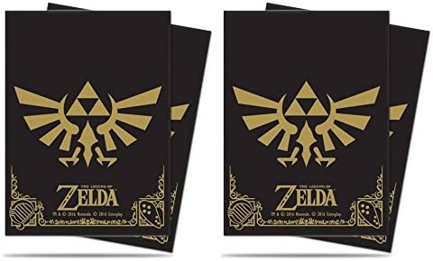 ACS Pacific Supply 130 Ultra Pro The Legend of Zelda Black & Gold Deck Protectors Sleeves (2-Pack Bundle) Standard Size
