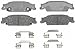 ACDelco Silver 14D922CH (19286152) Ceramic Rear Disc Brake Pad Set with Hardware