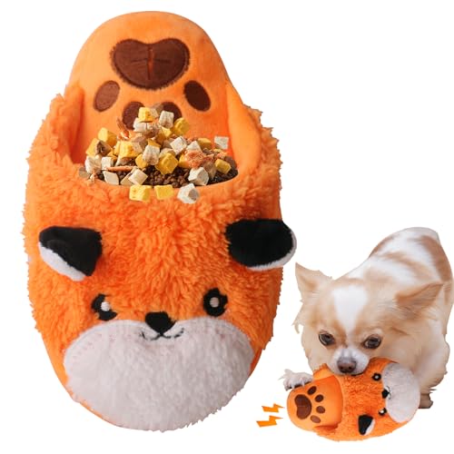 犬 おもちゃ ぬいぐるみスリッパ 柴犬 知育玩具 音が鳴る おやつ入れ デンタルケア ノーズワーク 運動不足 トレーニング 不安分離症解消 ストレス解消 犬用 ペット用 玩具 スクィーカー 入り パリパリ カサカサ 鳴き笛 スリッパ スリッパ型 可愛い 小