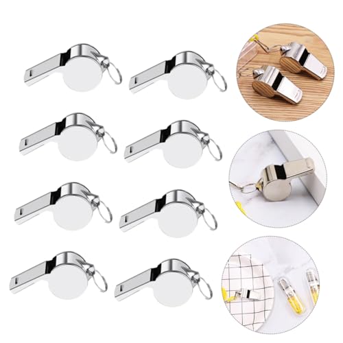 12 Silbatos Deportivos de Acero Inoxidable con Cordón miniatura 6