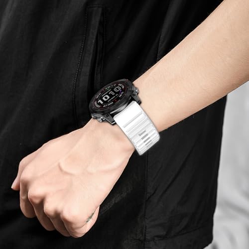 Image of Silicone Band for Garmin Enduro 3 2 /Fenix 8 pro /tactix 8 AMOLED 51mm /Fenix 7X /6X pro sapphire solar /5X plus, 26mm Quickfit Sprot Watch Strap Replacement for Descent Mk2i /3i /epix Pro /quatix 8 51mm